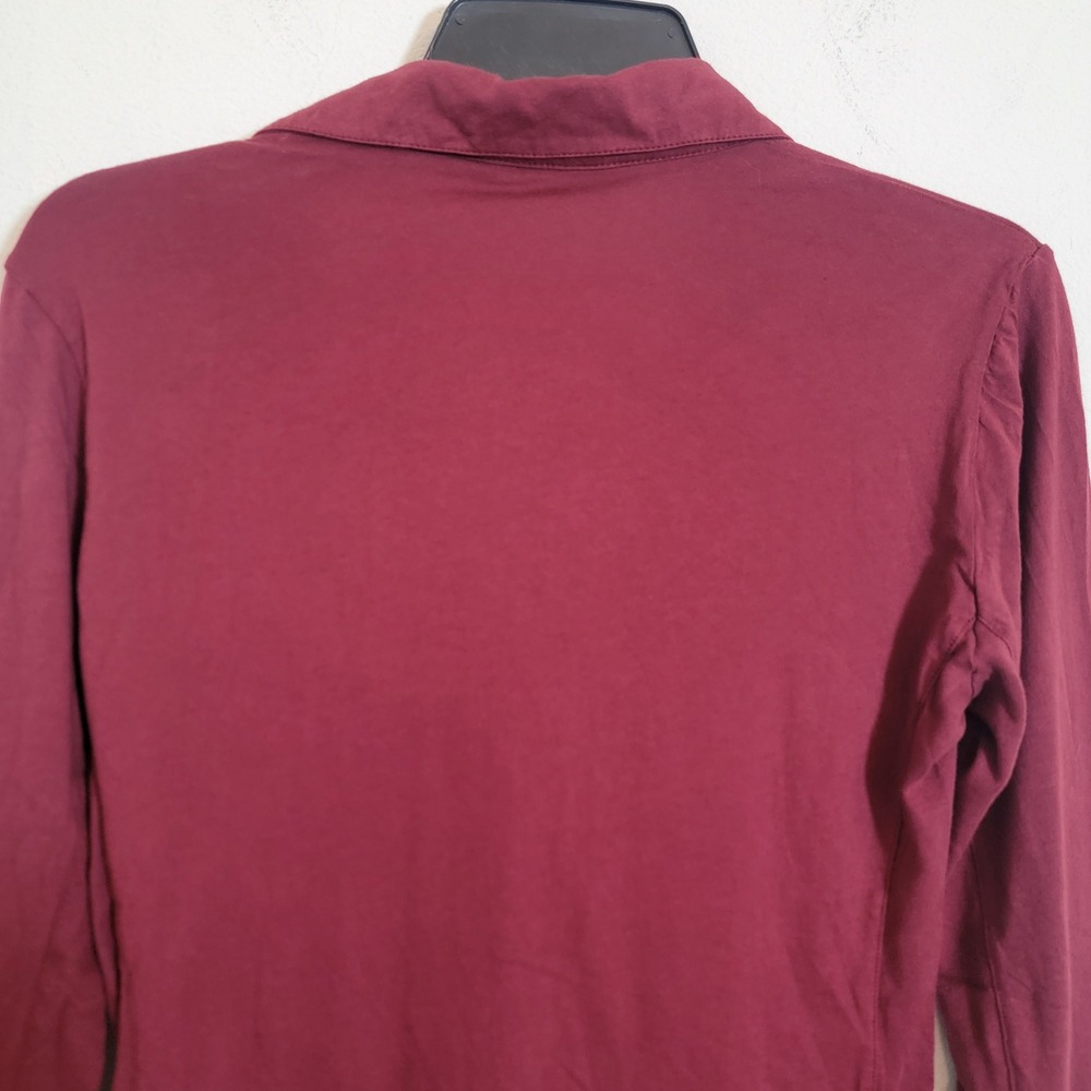 Marine Layer Combed Cotton Button Down Tibetan Red Small NEW Long Sleeve Collar - Picture 8 of 13